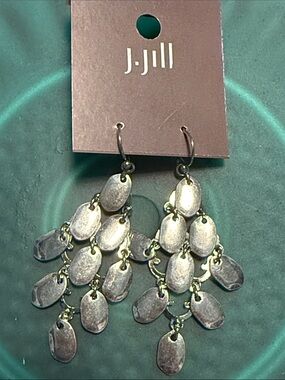 J. Jill Silver-Tone Cascading Disc Earrings